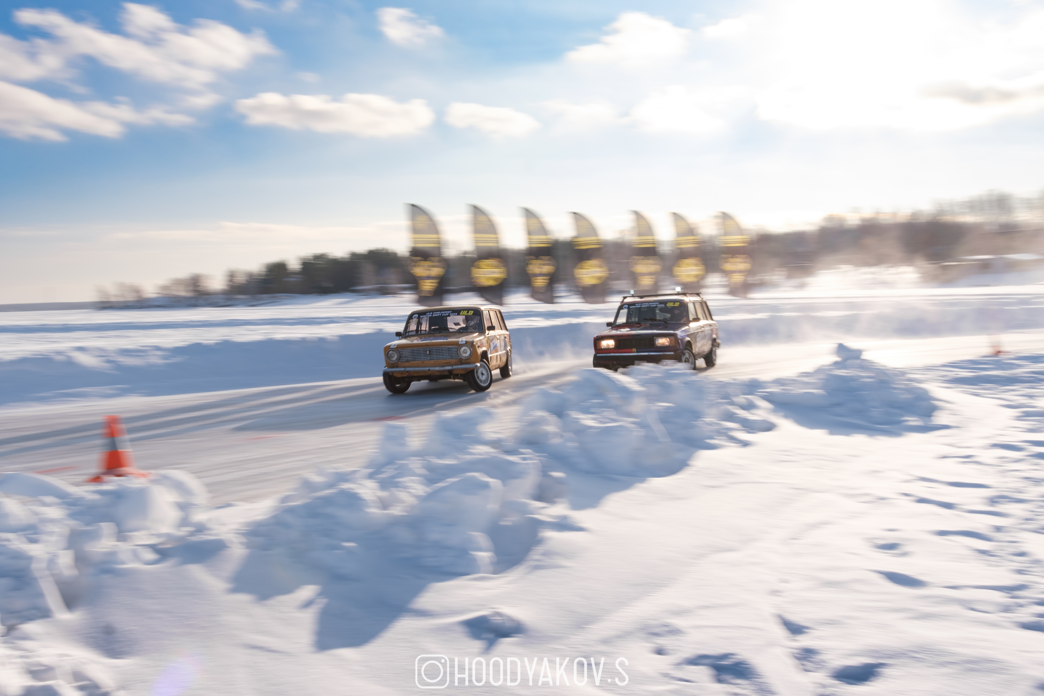 Range Rover Sport зимний дрифт